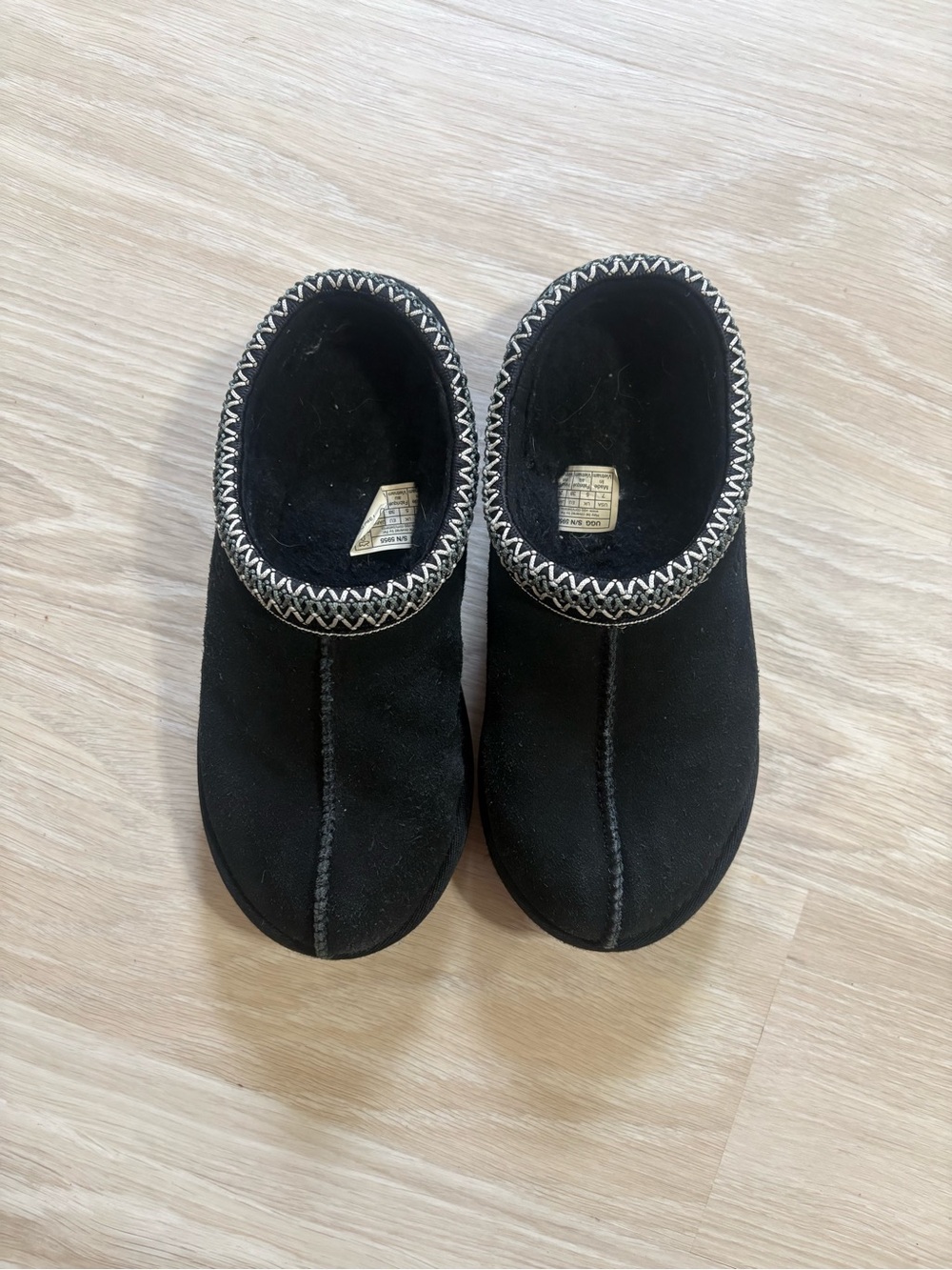 Black Suede Slip-On Cozy UGGs